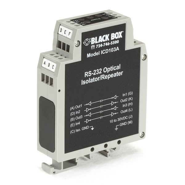 Black Box Din Rail Repeaters w/ Opto-Isolation,  ICD103A